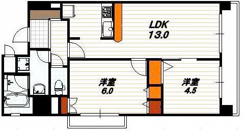 レジディア京都駅前の間取り