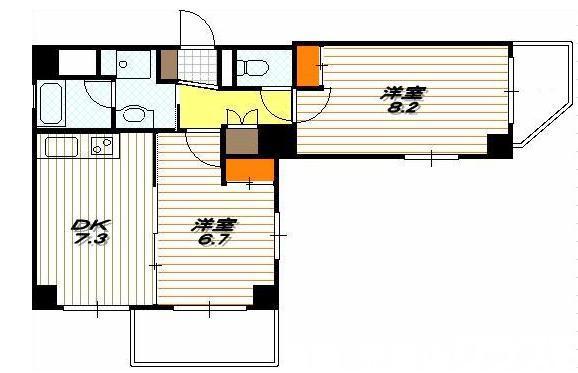 智恵光院ハイツの間取り