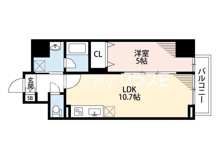 アルデールトモ北堀江の間取り