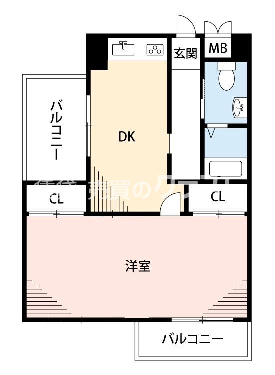 南恩加島の完工年月(1977年4月)築の賃貸マンションの間取り
