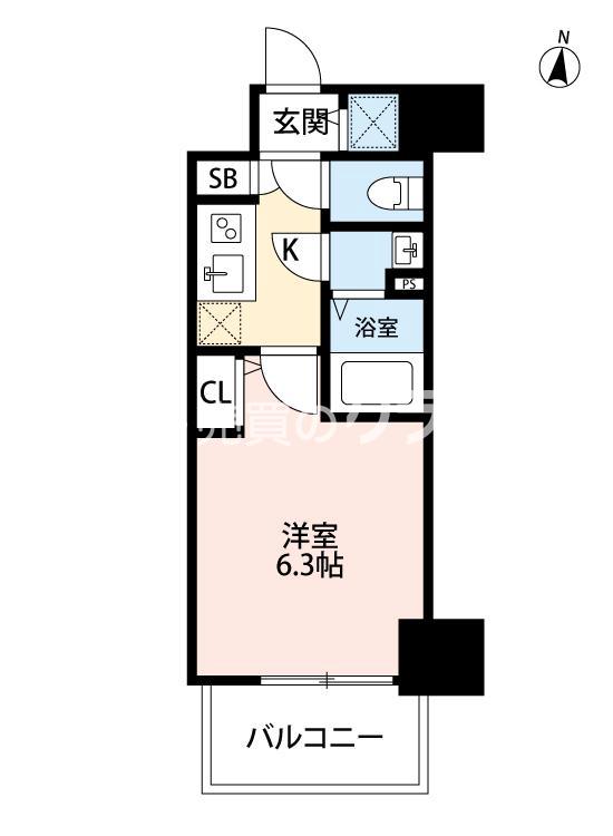 エスリード難波セントラルの間取り