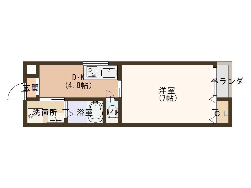藤田町の完工年月(2002年7月)築の賃貸マンションの間取り