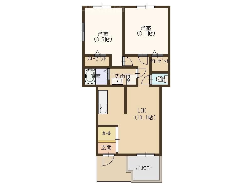 Yシャトレーヌ Ⅱの間取り