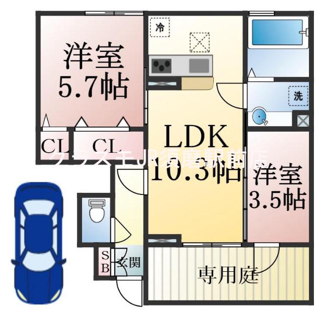 ウィット垂水Ⅱの間取り