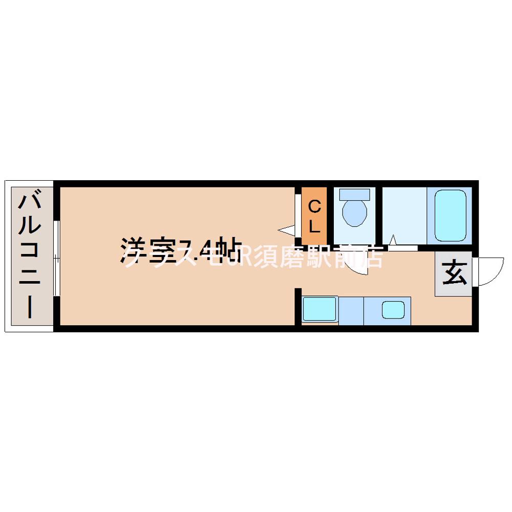 戎町の完工年月(1996年3月)築の賃貸マンションの間取り
