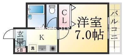 多井畑東町の完工年月(1993年3月)築の賃貸マンションの間取り