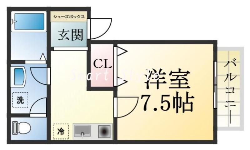 桜木町の完工年月(2000年11月)築の賃貸アパートの間取り