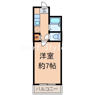 スマ扇コーポの間取り