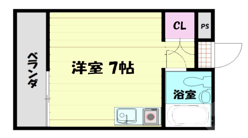 清和園町の完工年月(1988年2月)築の賃貸マンションの間取り