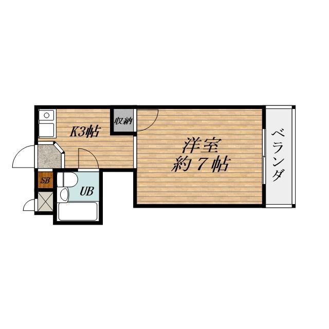 上山手町の完工年月(1988年9月)築の賃貸マンションの間取り