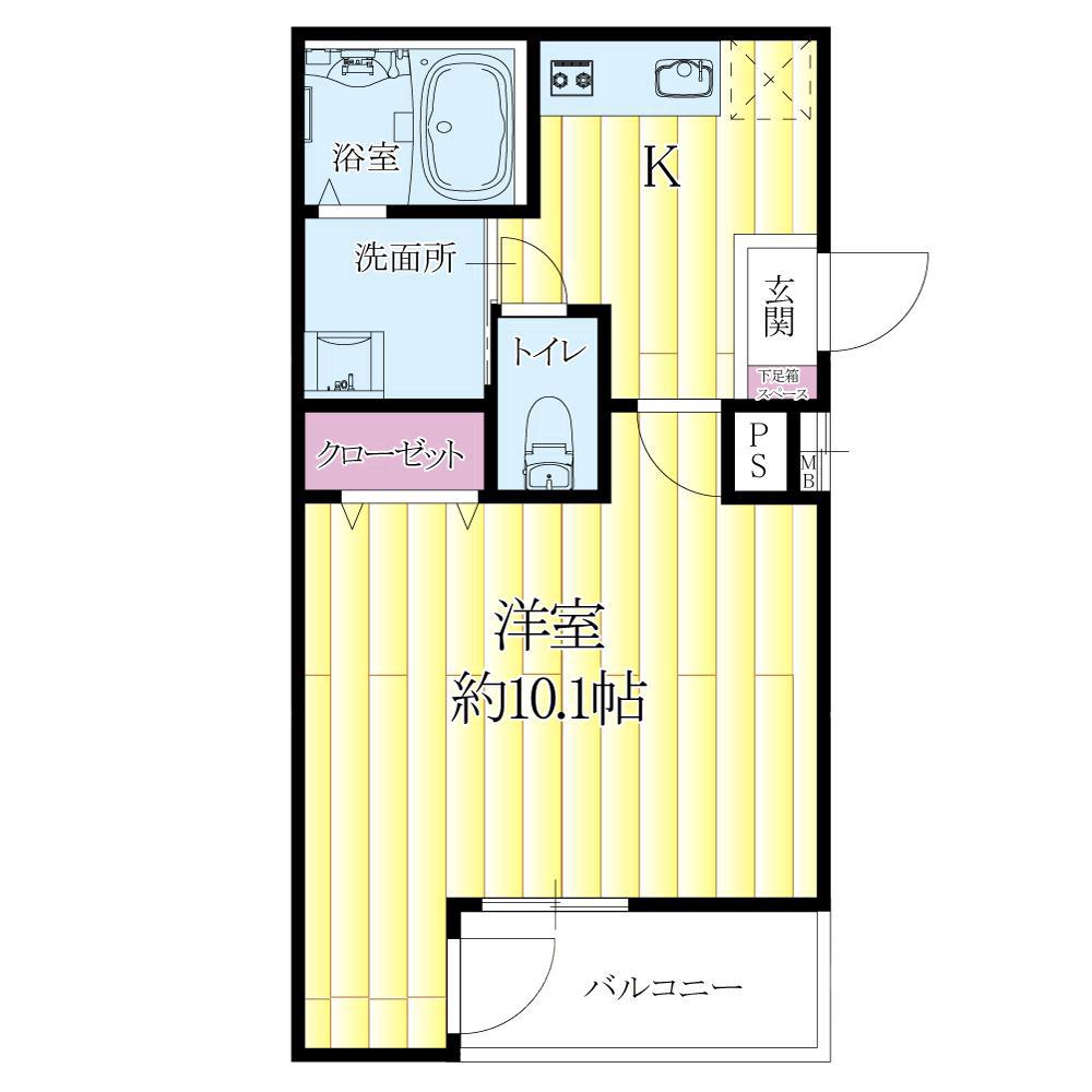垂水町の完工年月(2018年1月)築の賃貸アパートの間取り