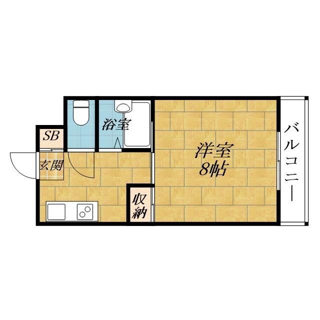 泉町の完工年月(1989年11月)築の賃貸マンションの間取り