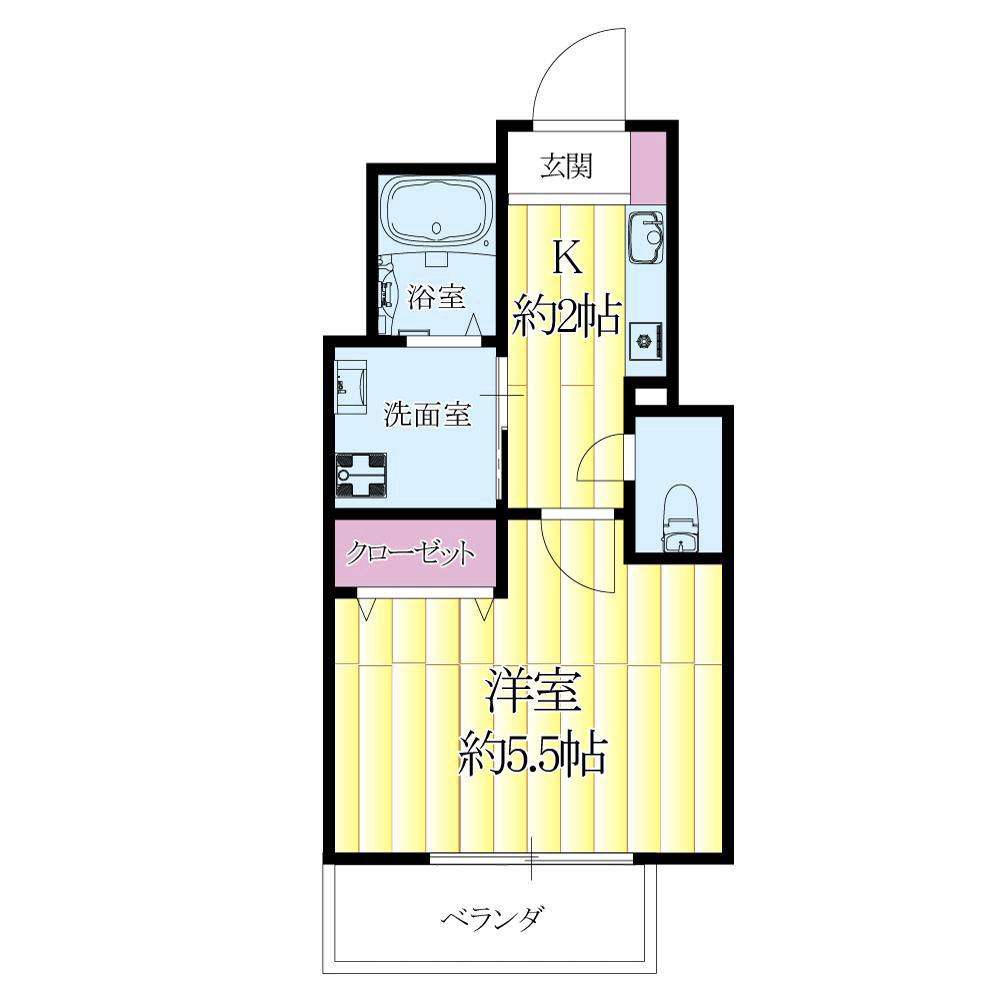 泉町の完工年月(2001年8月)築の賃貸マンションの間取り
