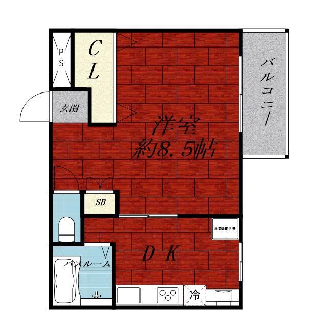 原町の完工年月(2018年5月)築の賃貸アパートの間取り