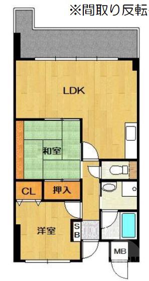 南正雀の完工年月(1995年2月)築の賃貸マンションの間取り