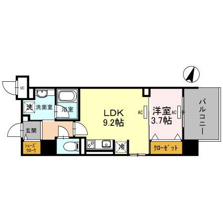 岸部南の完工年月(2019年1月)築の賃貸マンションの間取り