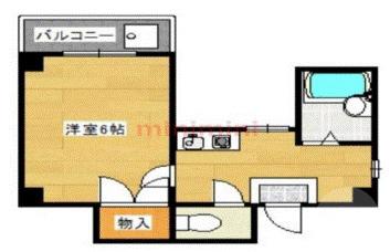 庄屋の完工年月(1996年5月)築の賃貸アパートの間取り