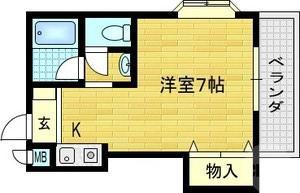 寿町の完工年月(1997年3月)築の賃貸マンションの間取り