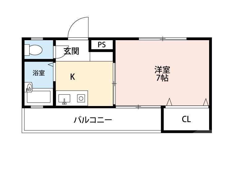 岸部南の完工年月(1998年3月)築の賃貸マンションの間取り