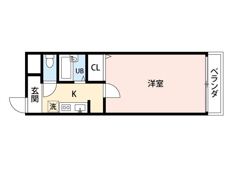 千里山東の完工年月(1998年2月)築の賃貸マンションの間取り