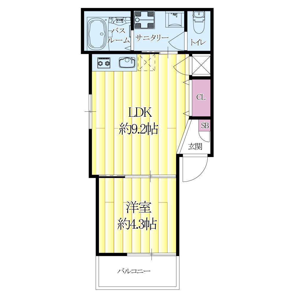 朝日町の完工年月(2019年8月)築の賃貸アパートの間取り