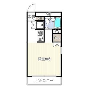 日の出町の完工年月(1993年3月)築の賃貸マンションの間取り