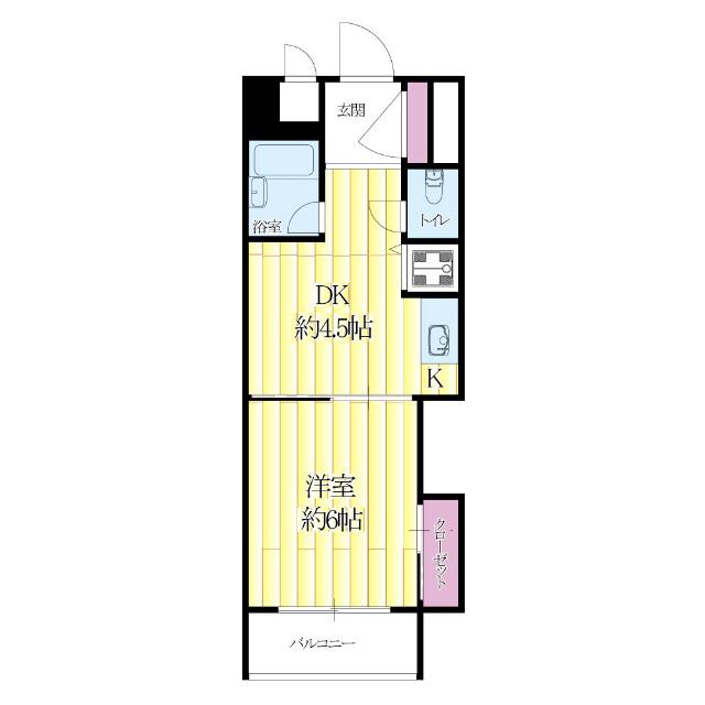 高浜町の完工年月(1996年2月)築の賃貸マンションの間取り