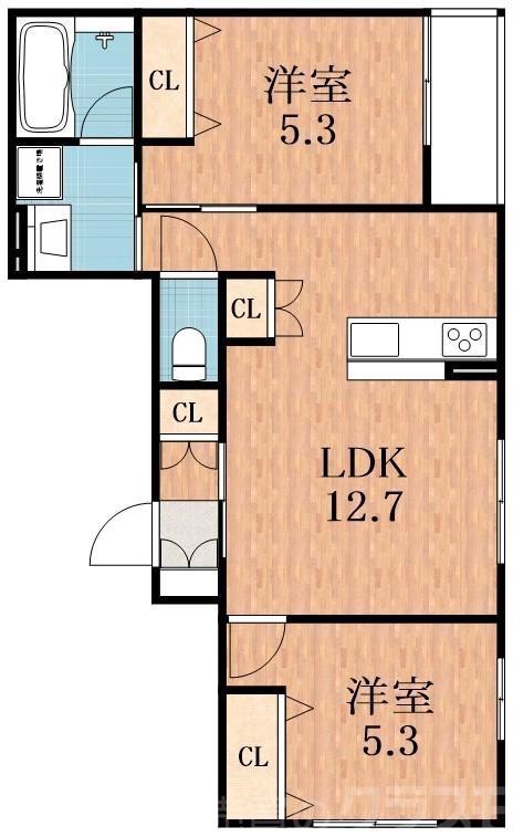 丸山通の完工年月(2018年3月)築の賃貸マンションの間取り