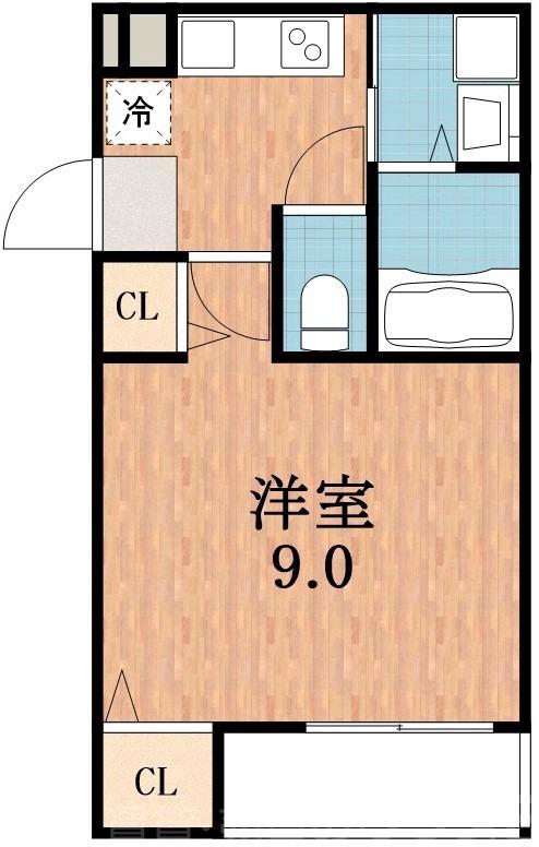中野の完工年月(2016年8月)築の賃貸アパートの間取り