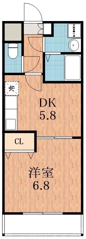 千本中の完工年月(2006年3月)築の賃貸マンションの間取り
