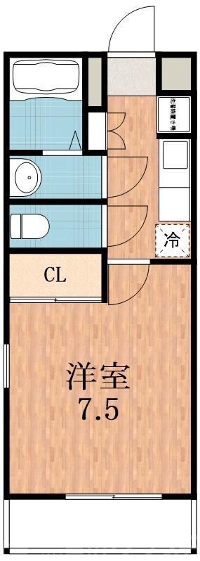 山之内の完工年月(2001年3月)築の賃貸マンションの間取り