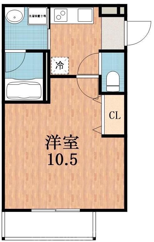 松虫通の完工年月(2019年1月)築の賃貸アパートの間取り