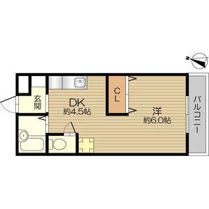 千里丘中の完工年月(1979年1月)築の賃貸マンションの間取り