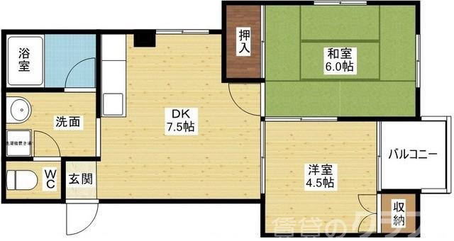 三国マンションの間取り