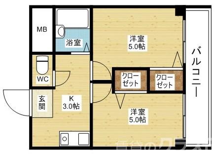 木川東エクセルハイツの間取り