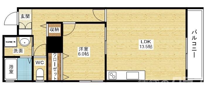 タイズコートクニジマの間取り