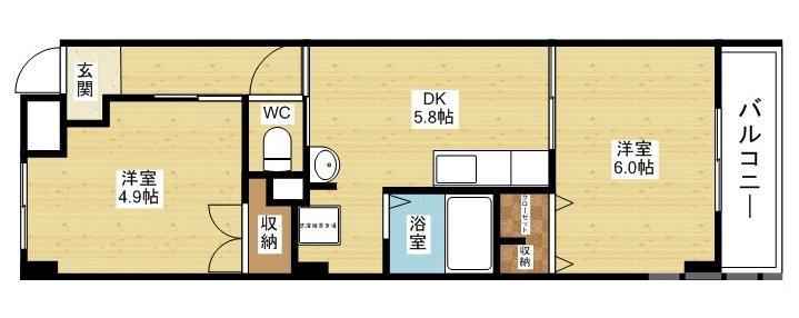 大拓ハイツ7の間取り