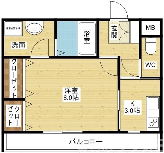 プリマ・クラッセ十八条の間取り