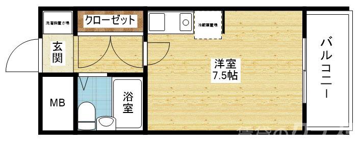 東三国の完工年月(1990年4月)築の賃貸マンションの間取り