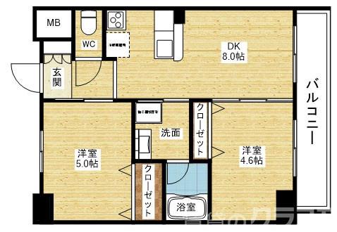 エステムコート新大阪Ⅸグランブライトの間取り