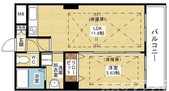 ノルデンタワー新大阪プレミアムの間取り