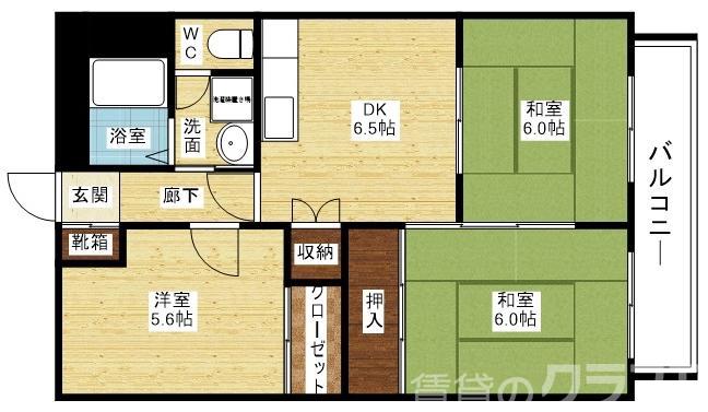 グリースシャトー桃山台の間取り