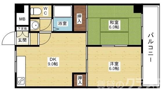 上新庄グランドハイツ北の間取り
