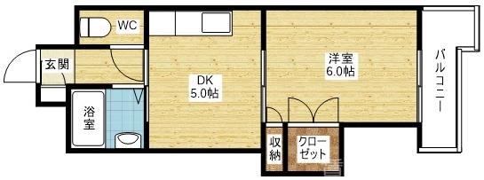 ローズコーポ新大阪7の間取り