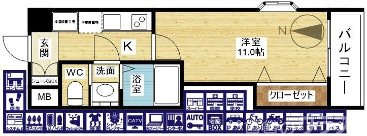 Luxe新大阪EASTⅡの間取り