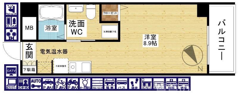 フレアコート新大阪の間取り