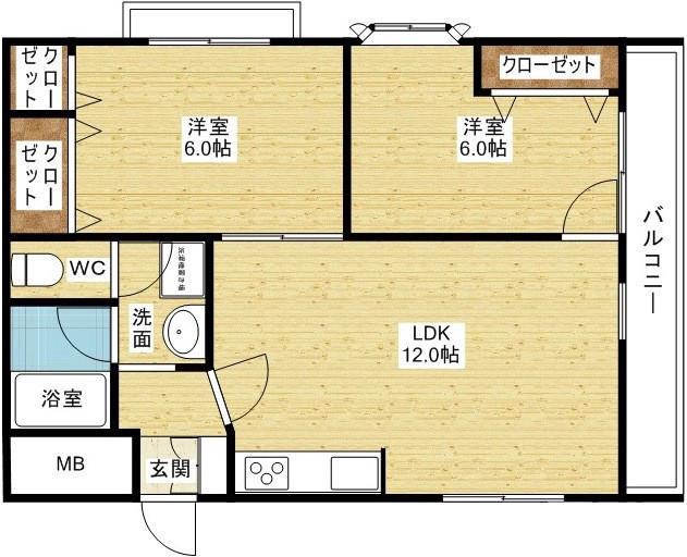 ビラ小松の間取り