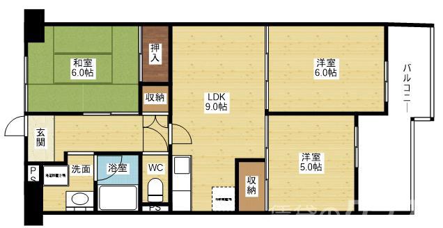 旭シックスの間取り