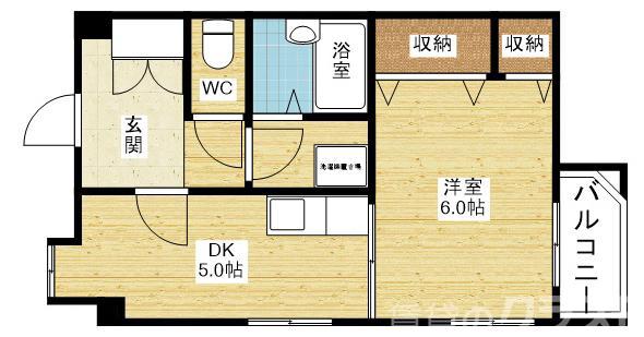 柏里の完工年月（1996年4月）築の賃貸マンションの間取り