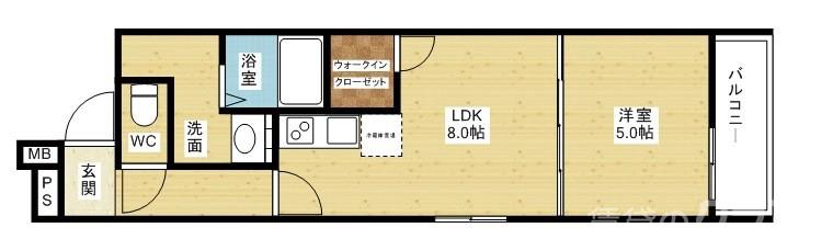 フジパレス豊新Ⅵ番館の間取り